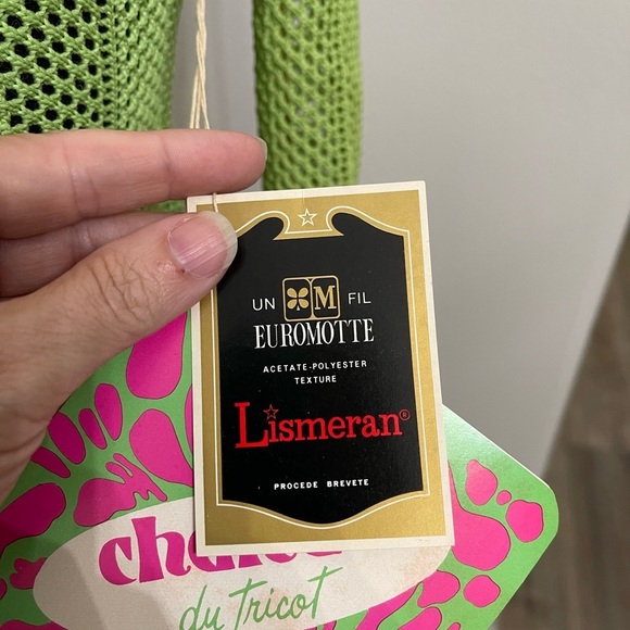 Vintage Chateau Du Tricot Mod Knit Mesh Top 70s Color Block Orange Green Cream 7 - Picture 5 of 11